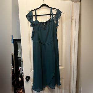 Green Brand New Dress with Cold Shoulder